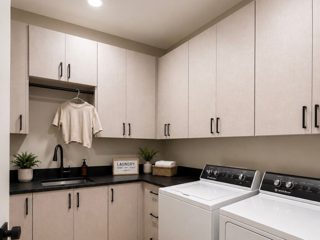 custom laundry room cabinets
